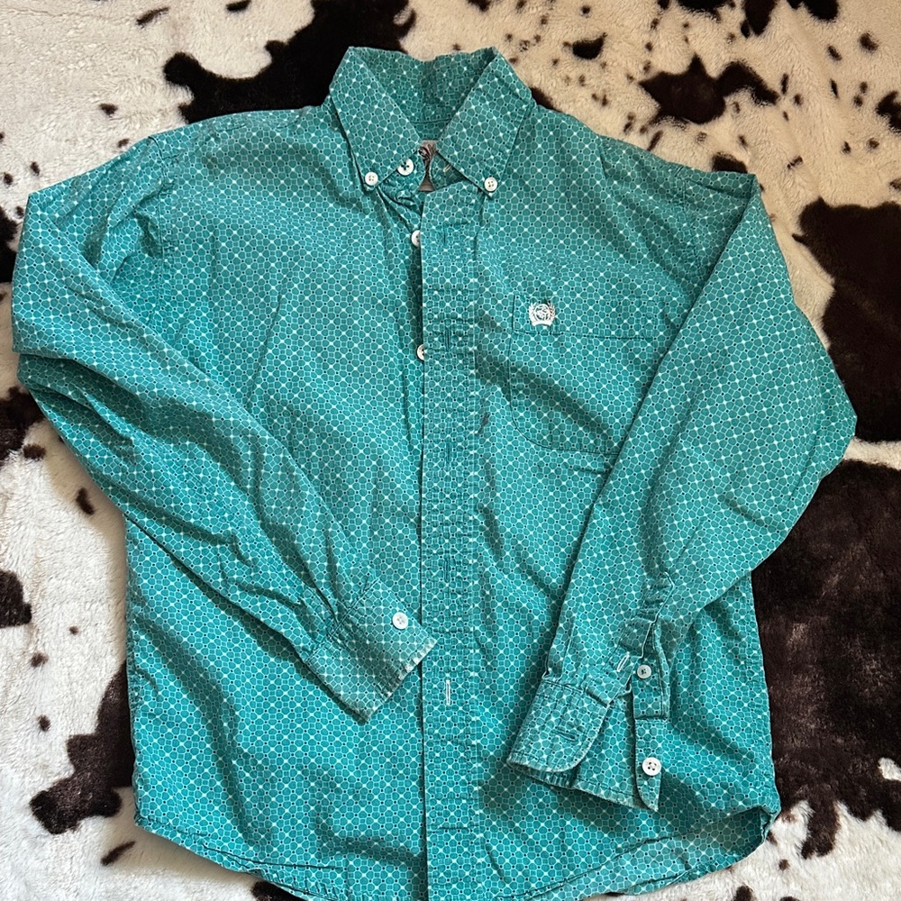 Cinch Kids Teal Button-Down Shirt